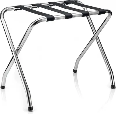 Produktbild von Kofferständer LUGGAGE Kofferablage Kofferbock, Metall verchromt, klappbar