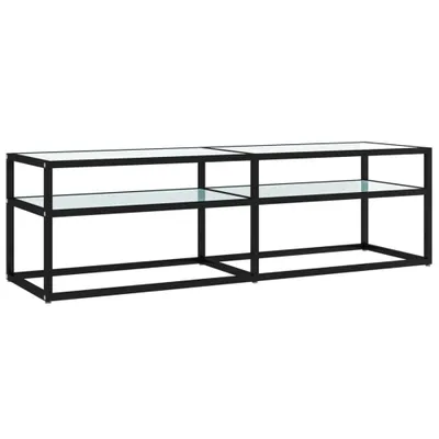 Produktbild von TV-Schrank Weiß Marmor-Optik 140x40x40,5 cm Hartglas