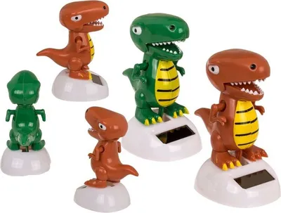 Produktbild von Dinosaurier Solarfigur Wackelfigur, Wackelkopffigur T-Rex Urzeit Natur Spielzeug
