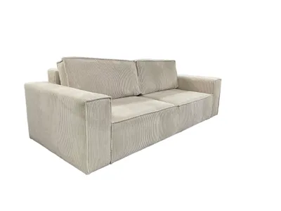 Produktbild von Sofa SPARK mit Schlaffunktion, Sofa mit Bettkasten, Wohnzimmersofa, Couch, Soffa, Schlafsofa, Bettsofa, Couchgarnitur - Creme, POSO 105