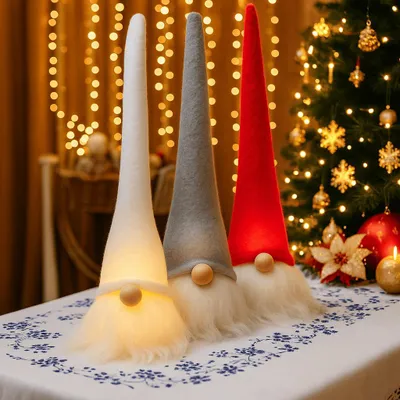 Produktbild von 3er Set LED Wichtel Weihnachtswichtel Zwerg Wichtelgeschenk Fensterdeko Licht