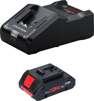 Image de Kit de démarrage Bosch 1x ProCORE 18 V 4,0 Ah Professional Batterie Li-Ion ( 1600A016GB ) + chargeur GAL 18V-160 Professional ( 1600A02T5G )