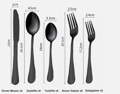 Produktbild von 60 tlg Besteckset 12 Personen Tafelbesteck Besteck Set Menübesteck Edelstahl