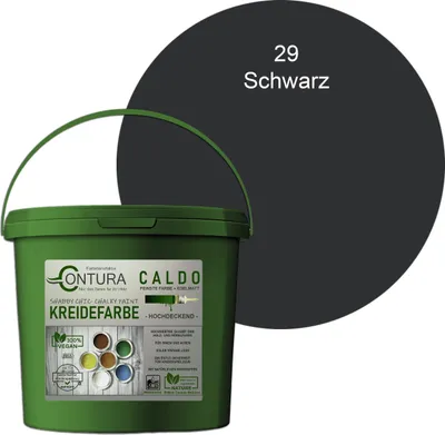 Produktbild von Contura BeGreen 1Kg. Kreidefarbe Shabby Chic Möbellack - 29 Schwarz