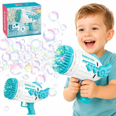 Image de Pistolet à Bulles Woopie 91 Trous Bleu