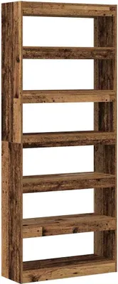Zdjęcie produktu dla Szafka na książki z półką Stare drewno 80 x 30 x 198 cm