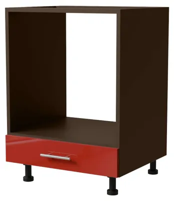Productafbeelding van Herdumbauschrank BRERRA, 60x82 cm, gelakt, kleur naar keuze, model BR-D11K/60, RAL 3002, karmijnrood, hoogglans, lava