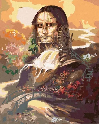 Produktbild von Zuty - Malen nach Zahlen - MONA LISA UND DIE WASSERMÜHLE (D. RUSTY RUST), 40x50 cm, ohne Keilrahmen