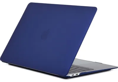 Produktbild von Mobigear Schutzhülle für MacBook Air 13 Zoll (2018-2020), Hartschalenhülle, MacBook Case - Marineblau - Modell A1932 / A2179 / A2337