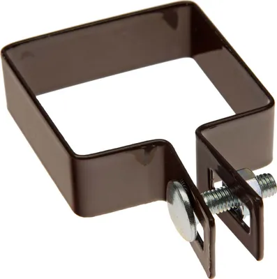 Produktbild von Strebenschelle 7 x 7cm eckig für Pfosten – braun / 1 Stück