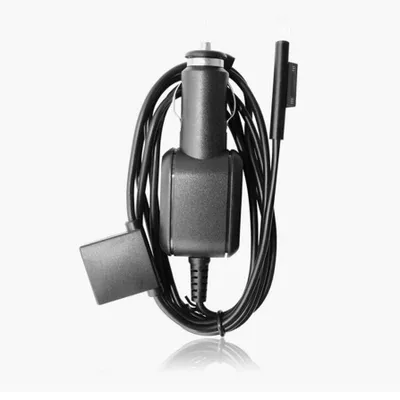 Productafbeelding van DrPhone Auto Oplader voor Surface Pro 4/3, Book 1/2, Laptop - 12V/2.5A - Zwart –