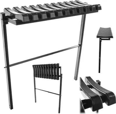 Obrázek produktu pro KADAX Skládací zahradní lavička 77x72,5 cm černá