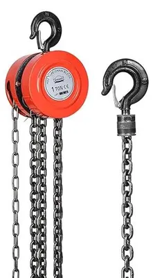 Produktbild von Manueller Kettenkran mit, Starkem HakenKettenzug mit 1000 kg Tragkraft, 3,0 m Kette, Flaschenzug, Rot