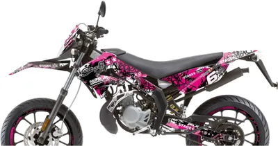 Produktbild von 18-teiliges STAGE6 Pink Black Derbi X-TREME X-RACE 2010/17 Verkleidungs-Aufkleber-Set