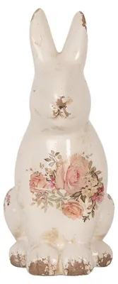 Obrázek produktu pro Clayre & Eef dekorativní figurka králíka 13x10x21 cm béžová keramika