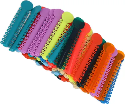 Obrázok produktu pre 40ks zubné rovnátka Ligature Ties Plastové farebné zubné elastické Ligature Ties pre zubnú ortodonciu