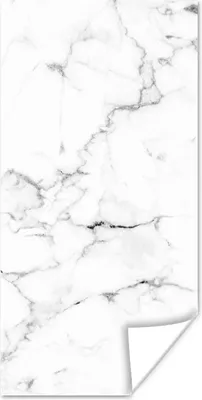 Produktbild von MuchoWow® Poster Marmor - Weiß - Grau - Luxus - Marmoroptik - Strukturiert 60x120 cm - Wandschmuck