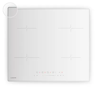 Image de Klarstein Velaire Plaque Induction 60cm - 4 Zones, 7000W Boost, Curseur Tactile, Minuterie, Sécurité Enfants, Vitrocéramique, Plaque Cuisson Induction Encastrable, Design Minimaliste, Blanc