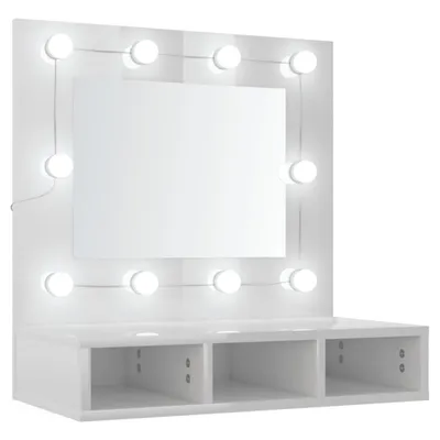 Immagine prodotto di vidaXL Specchio con LED bianco lucido 60x31,5x62 cm