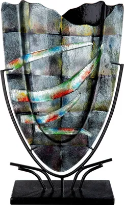 Immagine prodotto di Casablanca Glasart, Vase, "Varosia", Glas, grau, , L. 10 cm, B. 29 cm, H. 48 cm 39328
