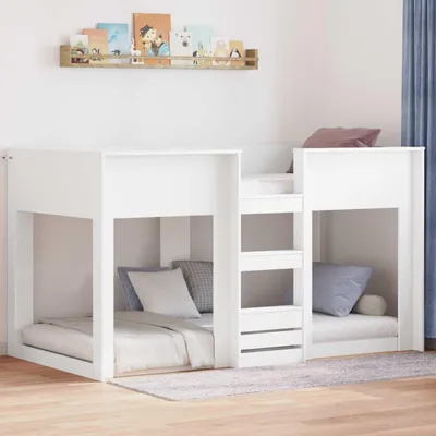 Image de Maison Exclusive - Lit superposé pour enfants Blanc 80 x 200 cm Matériau dérivé du bois