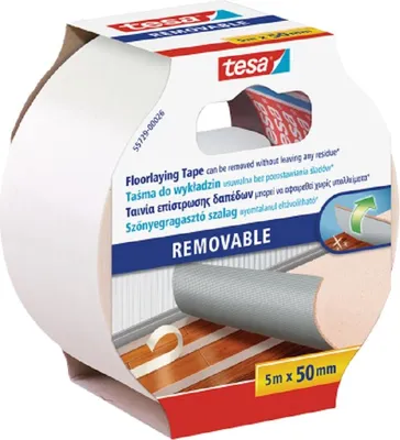 Immagine prodotto di Tesa nastro di posa biadesivo bianco 50 mm x 5 m