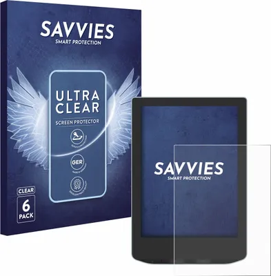 Produktbild von 6x Für PocketBook Verse Schutzfolie Savvies Displayschutz Display Schutz Folie Klar Transparent
