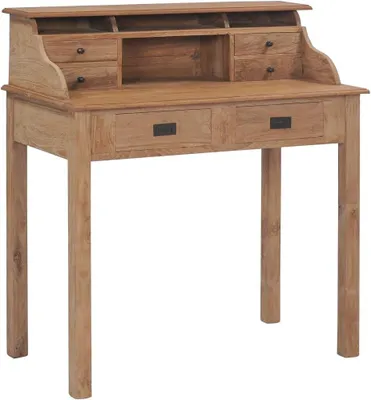 Produktbild von Büroschreibtisch aus massivem Teakholz 90x50x100cm
