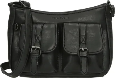Produktbild von kleine Damentasche mit 2 Vortaschen und langem Gurt
