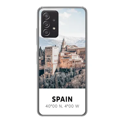 Produktbild von MuchoWow® Handyhülle Schutzhülle Hülle für Samsung galaxy a73 Spanien - Schloss - Vintage - Sommer Silikon Softcase Handy Hülle - Handyhülle
