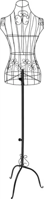 Produktbild von Schaufensterpuppe Damen - Halbkörper Torso mit Ständer - Metall, Höhenverstellbare Schneiderbüste - Für Boutique und Schneiderei - Schwarz