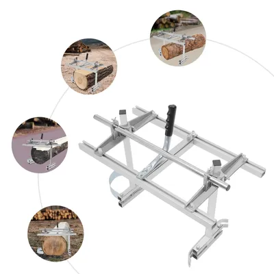 Immagine prodotto di Telaio guida per motoseghe Alu - Segheria portatile da 61 cm - Seghino per motosega per tagliare tavole - Telaio per fresatura e taglio di tavole, ideale per hobbisti e falegnami