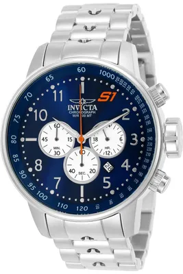 Obrázek produktu pro Invicta S1 Rally 23080 Pánské Hodinky - Quartz Hnutí - Nerezová Ocel s Modrým Ciferníkem - 48 mm