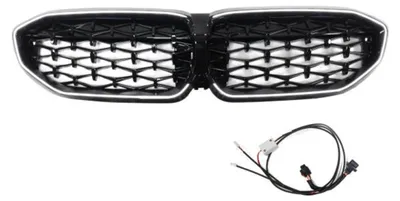 Produktbild von LED-Kühlergrill Schwarz Glanz passend für BMW 3er G20 G21 19-22