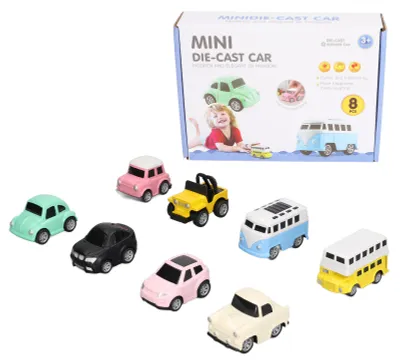 Immagine prodotto di Set di 8 macchinine da collezione in lega per bambini: graziosi modellini di veicoli, giocattoli, regali di compleanno e decorazioni