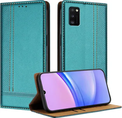 Produktbild von Handyhülle für Samsung Galaxy A41 Leder Flip Klappbare Schutzhülle mit Standfunktion Grün