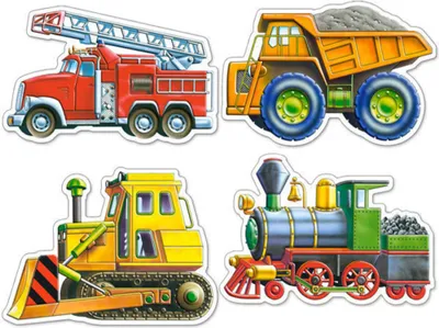 Produktbild von Castorland Vehicles 4x Puzzle (4+5+6+7)Teile B-04256-2