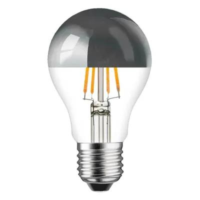 Produktbild von LED Filament Kopfspiegel Silber Birnenform 8W = 60W E27 806lm warmweiß 2700K