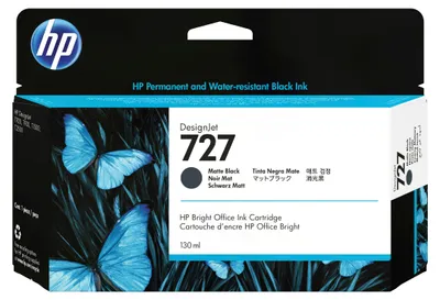 Produktbild von B3P22A HP 727 DNJ Tinte matt black HC 130ml