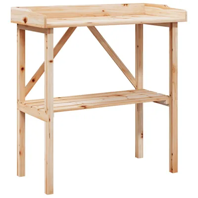Immagine prodotto di Tavolo per piante con ripiano 78x38x82,5 cm in legno massiccio di abete