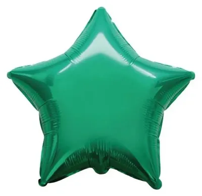 Obrázek produktu pro Foliová balónková hvězda, zelená, 45 cm - Flexmetal