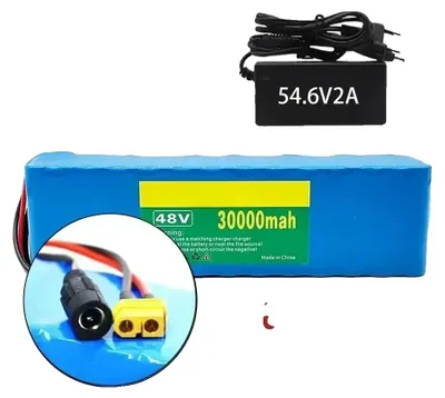 Obrázek produktu pro Lithium-iontová baterie, kapacita 30000 mAh, integrovaný systém řízení baterie (BMS), konektor XT60, DC 54,6V, 2A