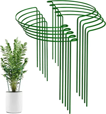 Obrázok produktu pre Podpery pre rastliny 20x35 cm, 10 ks, polkruhové, kov, pre kvetináče