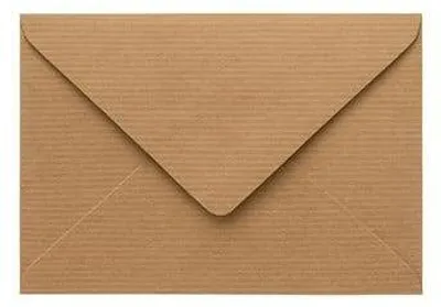 Obrázok produktu pre Dekoratívne obálky B6 Kraft pruhované 120 g 50 kusov - Ekologické obálky