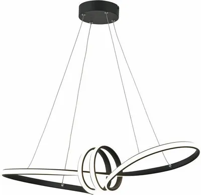 Immagine prodotto di Lampada a sospensione LED Canbera nera 40W, bianco neutro 3200 lm, metallo, dimensioni: 120x77x28 cm, IP20, Reality