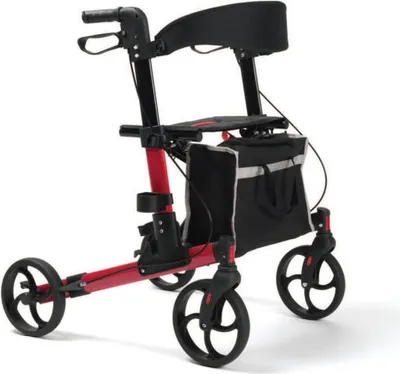 Produktbild von FabaCare Rollator Quava, Leichtgewichtrollator, faltbar, Rot