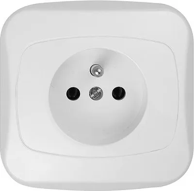 Produktbild von Atut Einzelsteckdose P/Tz/U Weiss - E+9001183