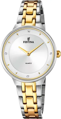 Produktbild von Festina Edelstahl Damen Uhr Armbanduhr silber gold Fashion D2UF20625/1