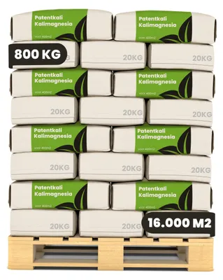 Obrázok produktu pre Patentkali Kalimagnesium Hnojivo 40x (800 kg – 16 000 m2) – Profesionálne Draslík-Horčík Hnojivo pre Maximálne Výnosy & Silu Rastlín – Organifer
