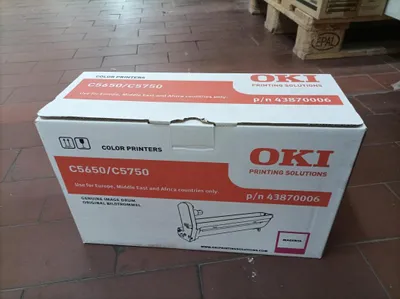 Produktbild von OKI Magenta image drum for C5650 / 5750, Original, OKI C5650, C5750, 20000 Seiten, Laserdrucken, Magenta, Schwarz, Silber